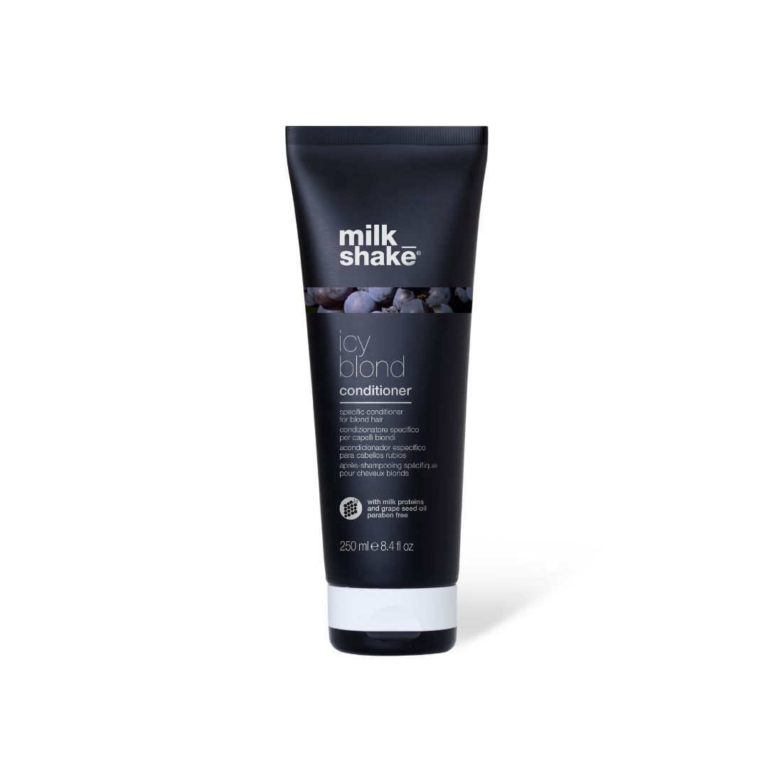 ICY BLOND črn barvni balzam za BLOND lase MILK_SHAKE