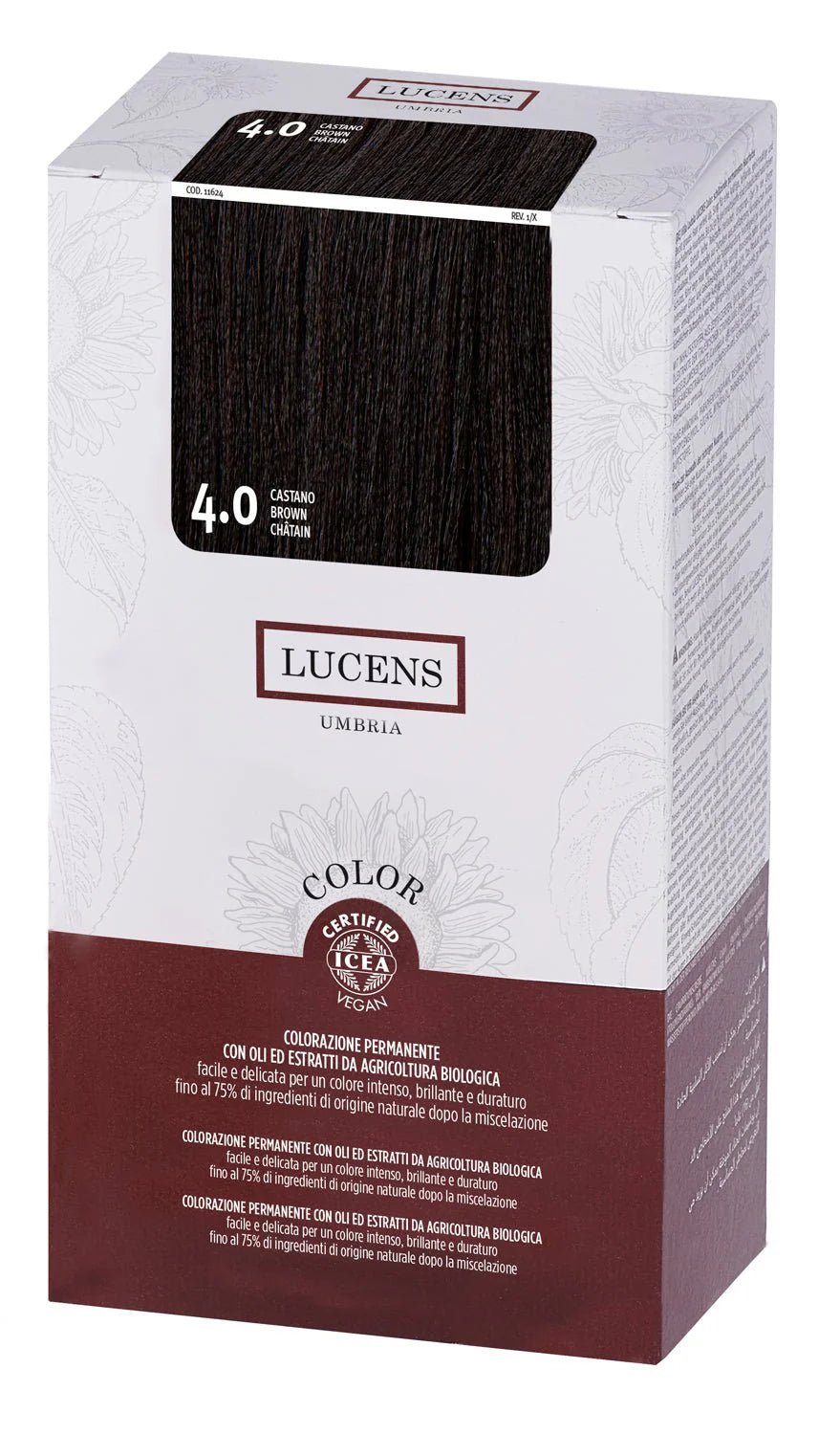 COLOR KIT barva za lase LUCENS 4.0 Rjava/Brown - Šamponi.si