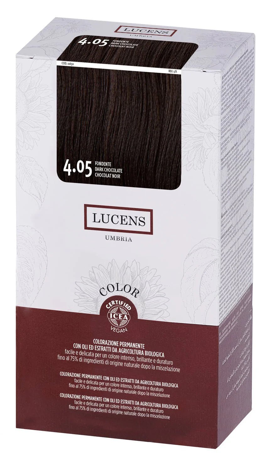 COLOR KIT barva za lase LUCENS 4.05 Temna čokolada/Dark Chocolate - Šamponi.si
