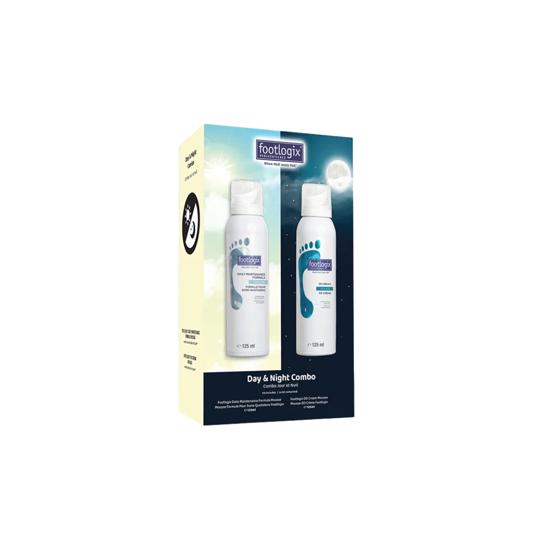 FOOTLOGIX DAY & NIGHT COMBO set za dnevno in nočno nego stopal - Šamponi.si