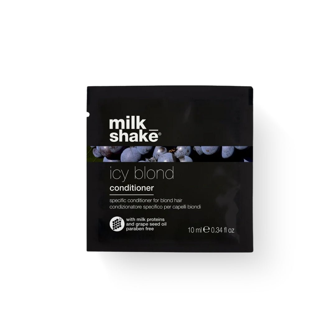 ICY BLOND črn barvni balzam za BLOND lase MILK_SHAKE - Šamponi.si