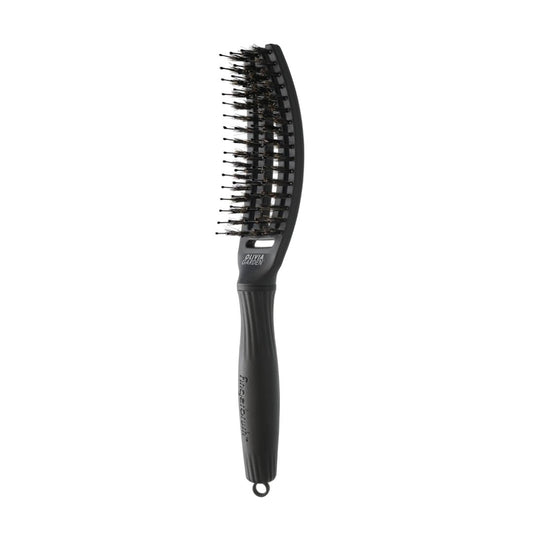 OLIVIA GARDEN Krtača za lase Fingerbrush - Črna, ozka - Šamponi.si