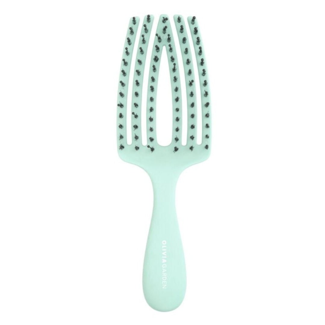 OLIVIA GARDEN otroška / potovalna krtača za lase Fingerbrush - Mint - Šamponi.si