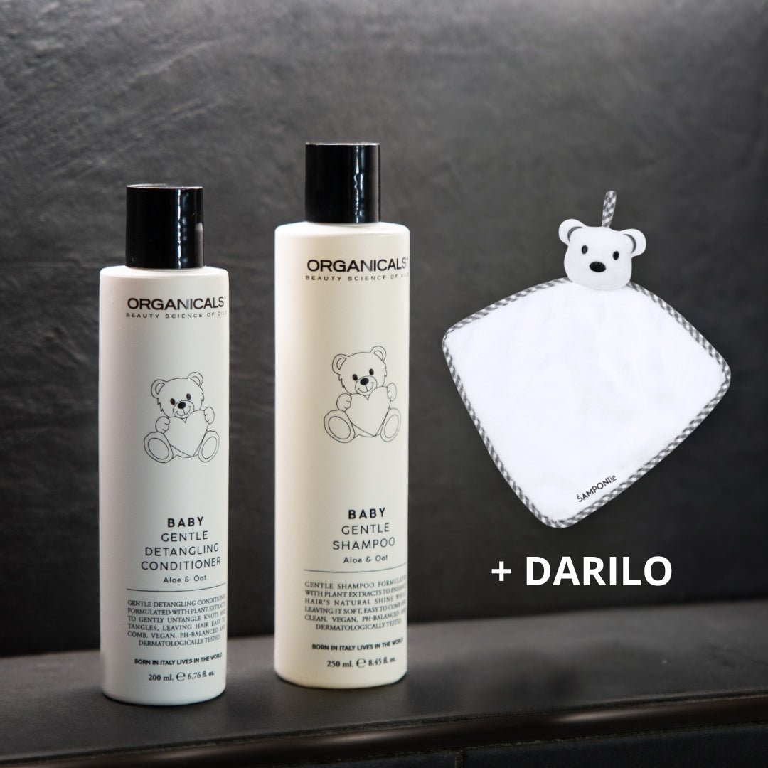 Otroški šampon za lase in balzam za razčesavanje ORGANICALS BABY BUNDLE - Šamponi.si