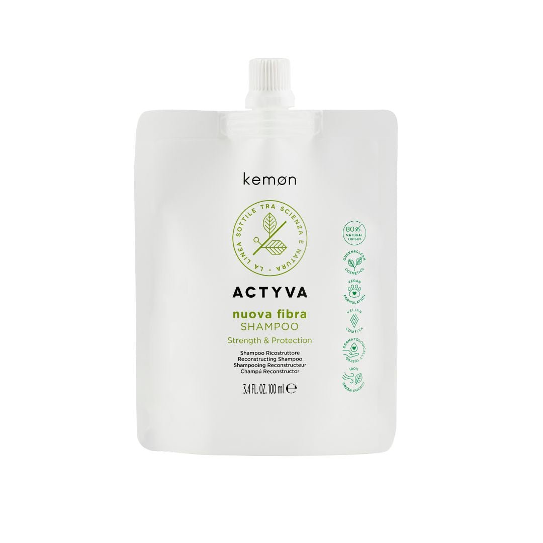 ACTYVA Nuova Fibra šampon za poškodovane lase REFILL BAG KEMON - Šamponi.si