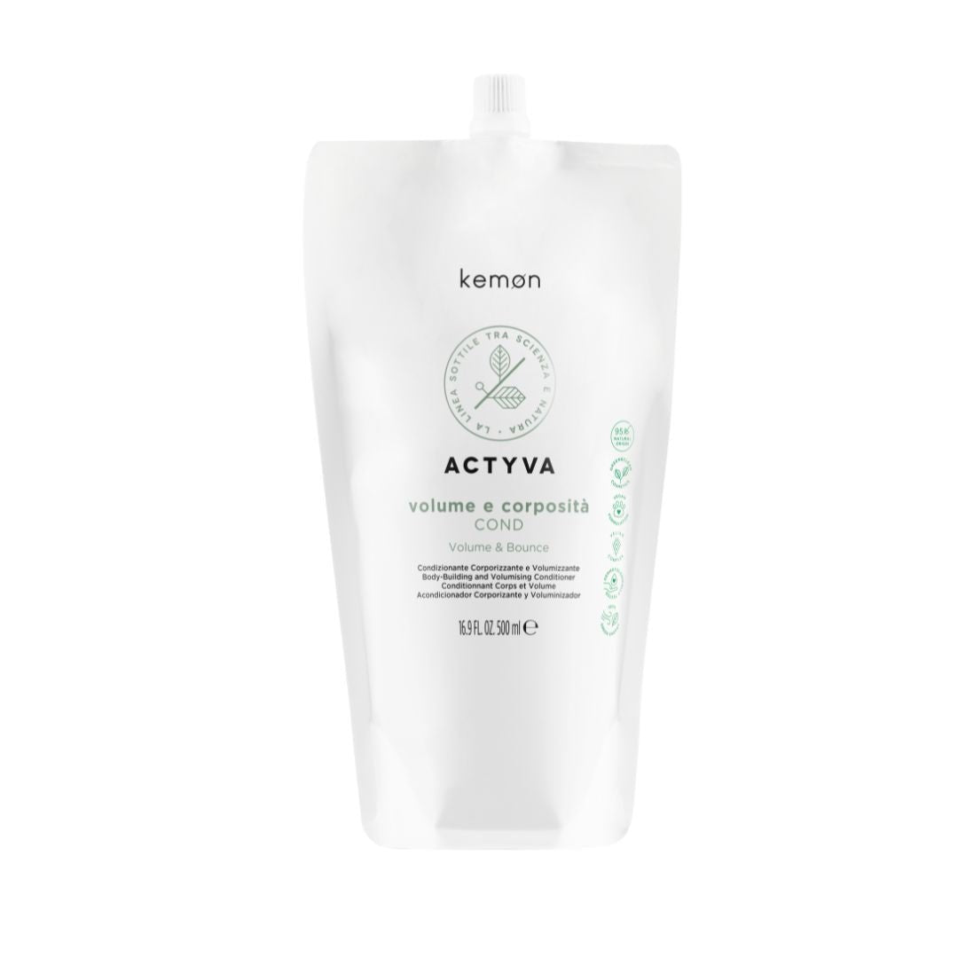 ACTYVA Volume E Corposità balzam za tanke lase brez volumna REFILL BAG KEMON - Šamponi.si