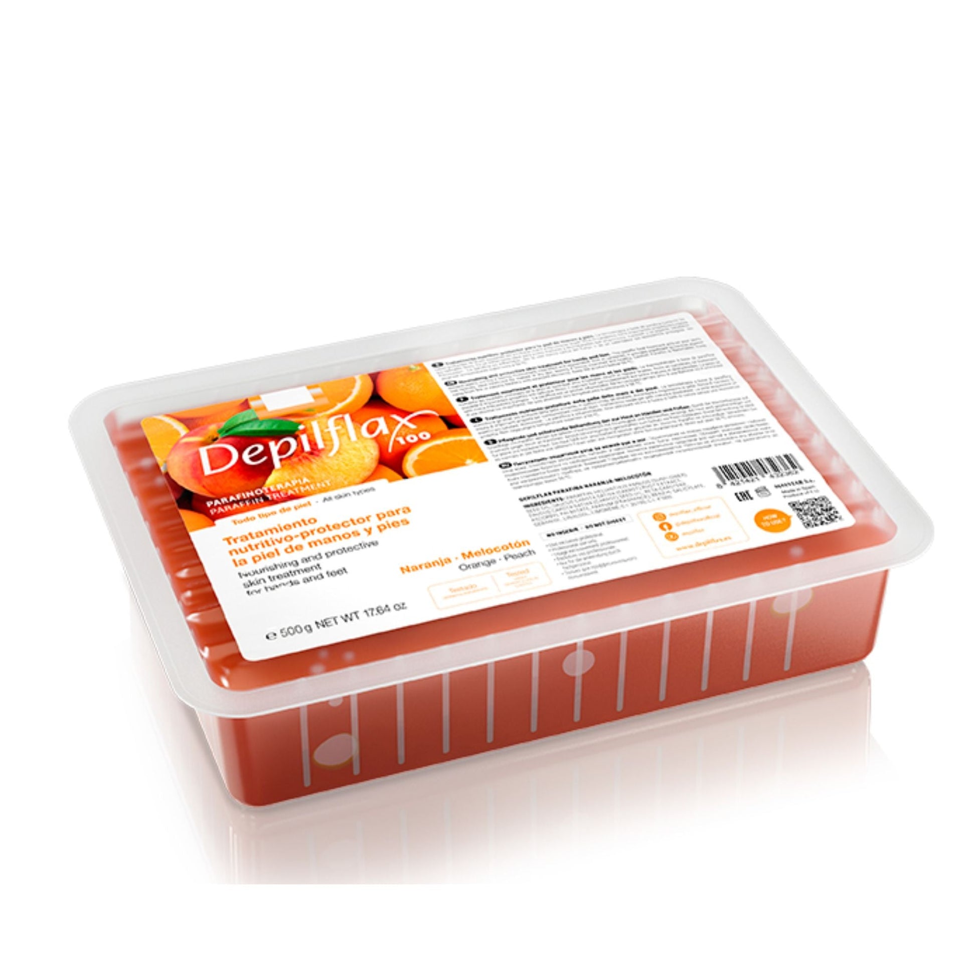 Parafinski vosek - Pomaranča in breskev 500g DEPILFLAX - Šamponi.si