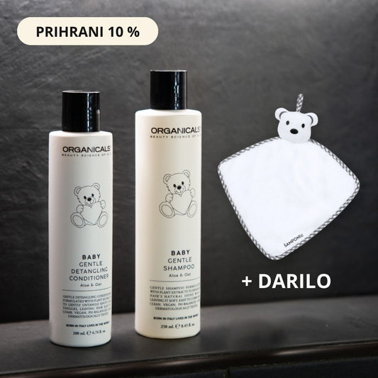 Otroški šampon za lase in balzam za razčesavanje ORGANICALS BABY BUNDLE - Šamponi.si