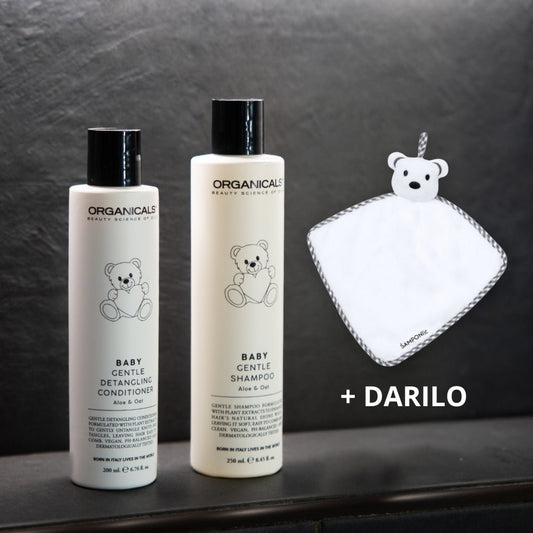 Otroški šampon za lase in balzam za razčesavanje ORGANICALS BABY BUNDLE - Šamponi.si