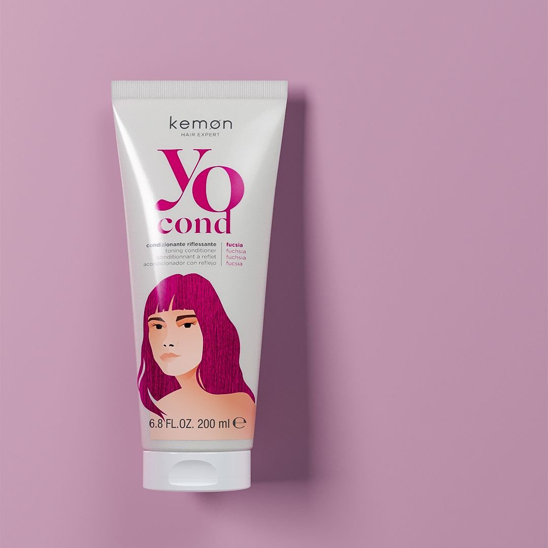 YO COND barvni balzam Fucsia / Fuksija 200 ml KEMON - Šamponi.si