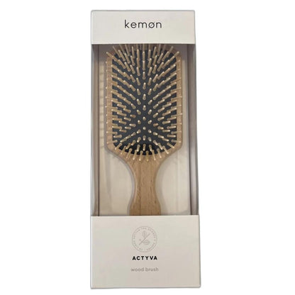 ACTYVA lesena kvadratna krtača za lase KEMON - Šamponi.si